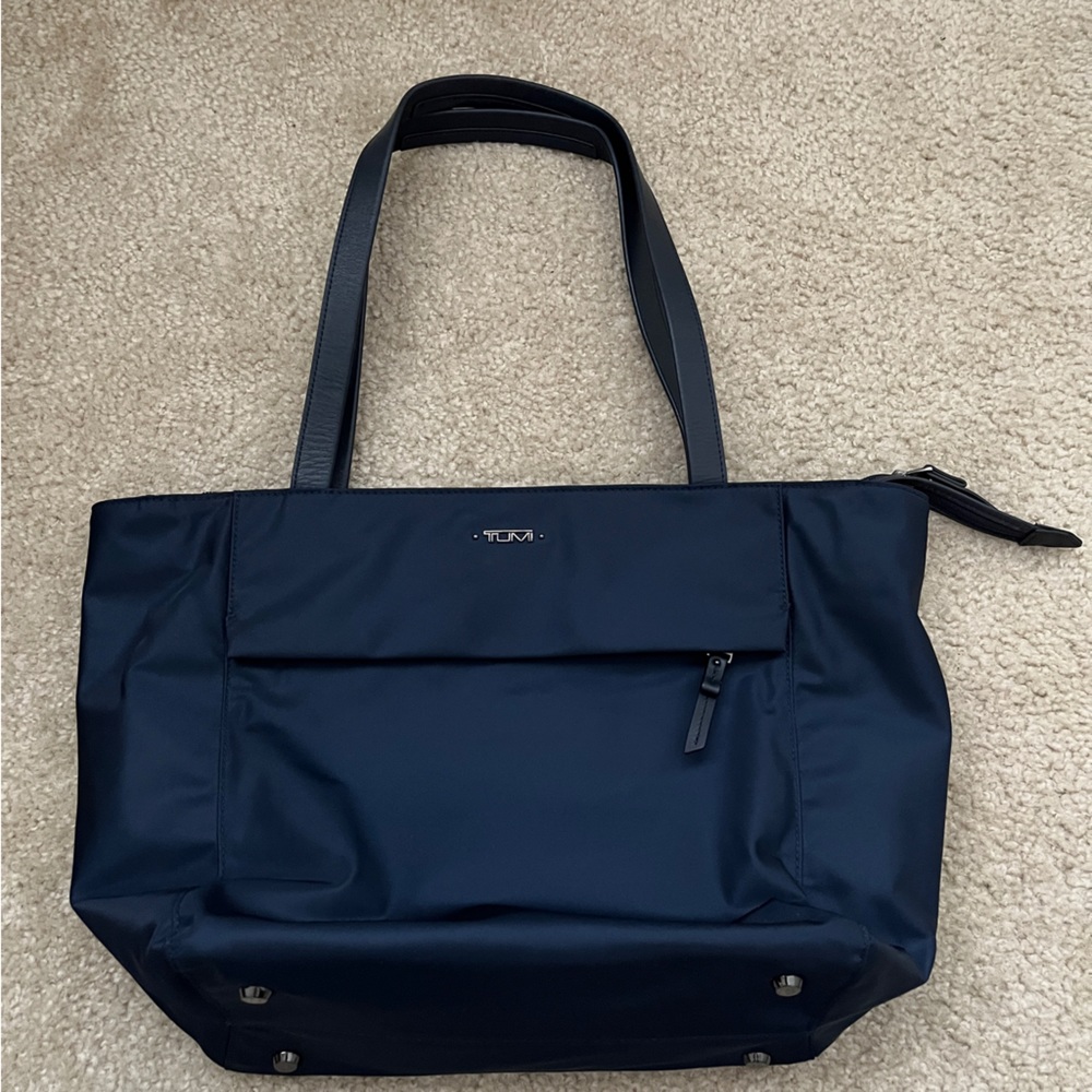 Tumi Navy Blue Voyageur M Tote Shoulder Bag